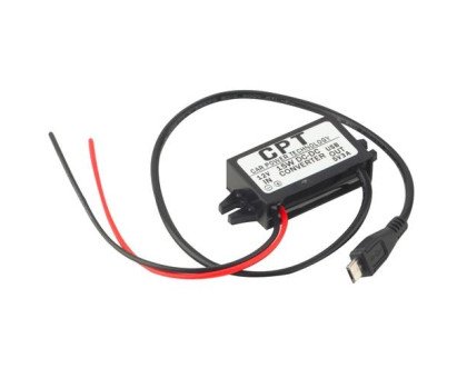 Преобразователь напряжения 12В-5В 3А MicroUSB, скрытая проводка авто