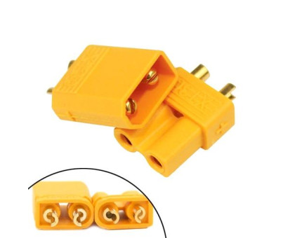Разъем питания силовой XT30U 30А 2pin пара папа-мама для RC