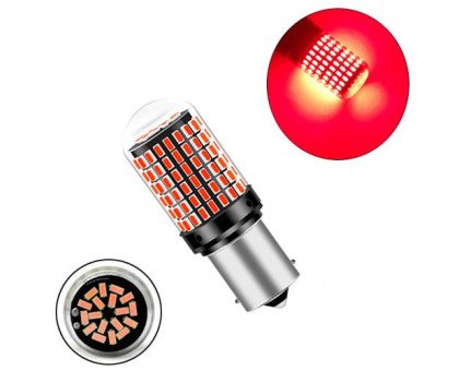 LED 1156 BA15S P21W лампа в автомобиль, 144 SMD 3014, красный