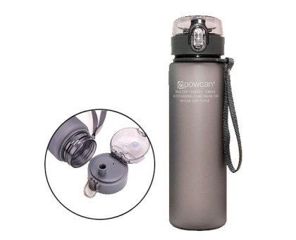 Бутылка для воды 560мл с дозатором для спорта POWCAN
