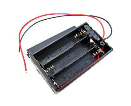 Батарейний відсік для 3 AАА, 4.5В бокс кейс з дротами і кришкою, Arduino