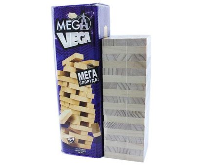 Настольная игра Дженга Башня Jenga Mega Vega Джанга G-MV-01U 54 бруска