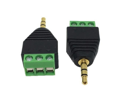 Переходник 3.5мм TRS mini-jack джек папа - клеммники 3pin