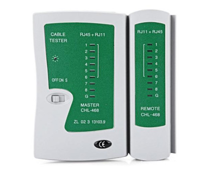 Тестер мережі, телефонного кабелю, RJ45 зелений RJ11