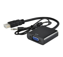 HDMI - VGA адаптер, конвертер видео + аудио, 1080P