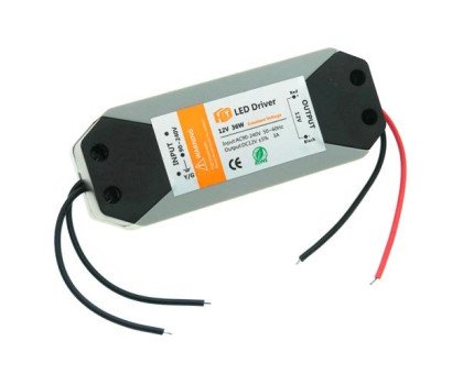 Блок питания LED драйвер трансформатор AC-DC 220-12В 36Вт для LED-лент
