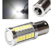 LED 1156 BA15S P21W лампа в автомобиль, 33 SMD, белая