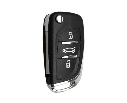 Выкидной ключ, корпус под чип, 3кн, Peugeot, ниша CE0523, HU83, NEW