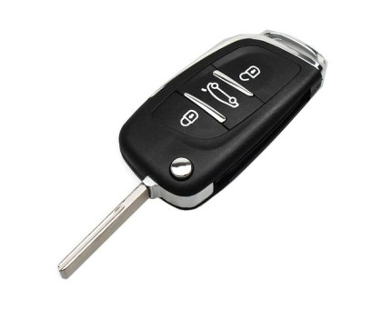 Викидний ключ, корпус під чіп, 3кн, Peugeot, ніша CE0523, HU83, NEW