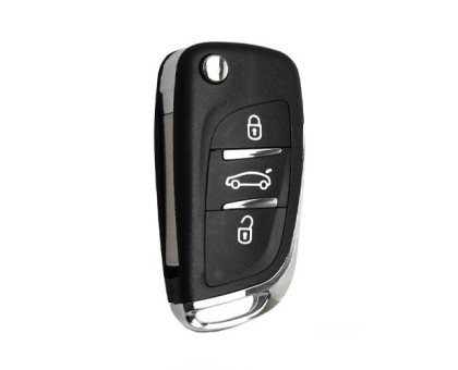 Выкидной ключ, корпус под чип, 3кн, Peugeot, ниша CE0523, HU83, NEW