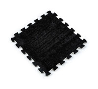Килимок пазл плюшевий підлоговий 30x30см м’який, 10шт, EVA, чорний