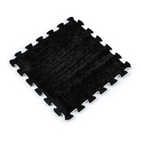 Килимок пазл плюшевий підлоговий 30x30см м’який, 10шт, EVA, чорний