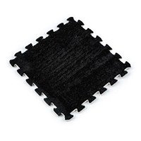 Килимок пазл плюшевий підлоговий 30x30см м’який, 10шт, EVA, чорний