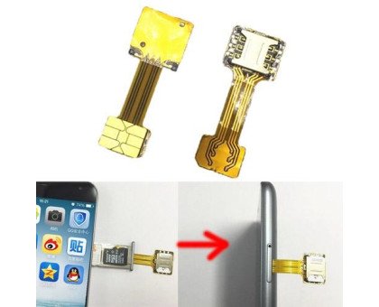 Перехідник на 2 Nano SIM + MicroSD в комбінований лоток