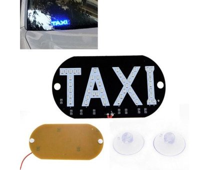 Автомобільне LED табло табличка Таксі TAXI 12В, синє
