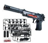 Конструктор пістолет дитячий на пульках Desert Eagle з глушником DIY