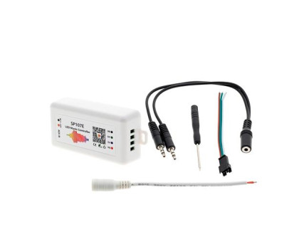 Контролер музичний Bluetooth для RGB стрічок модулів WS2812B, SP107E