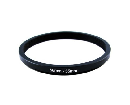Понижающее степ кольцо 58-55мм для Canon, Nikon