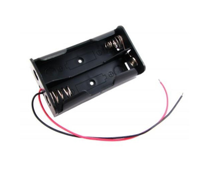 Батарейний відсік для 2x 18650, 7.4В бокс кейс з дротами, Arduino