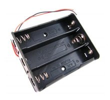 Батарейний відсік для 3x 18650, 11.1В бокс кейс з дротами, Arduino