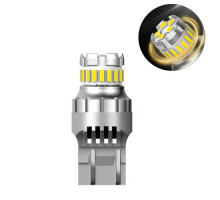 LED T20 W21W лампа в автомобиль, 18+5 SMD 4014 3030, с обманкой, белый