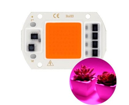 Світлодіодна фіто матриця з драйвером COB LED 50Вт 220В фітосвітлодіод