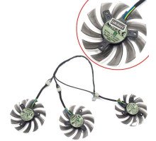 Вентиляторы 3шт 75мм 12В 4пин T128010SU для GTX 980 1060 1070 G1 1080