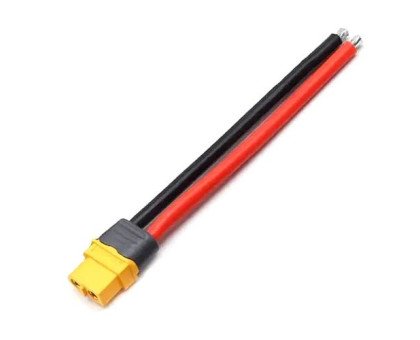 Кабель силовой XT60H-F XT60 23см 14AWG 30А, маркировка 12AWG, мама