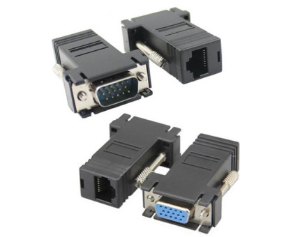 VGA удлинитель по RJ45 витой паре до 30м UTP папа-мама