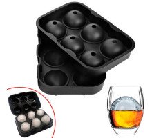 Форма силиконовая для льда Шарики 6 ячеек 4.5см двойная Ice Ball для виски