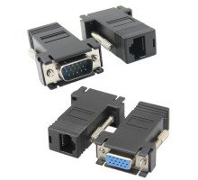 Подовжувач VGA по RJ45 витій парі пасивний, тато-мама, UTP, до 30м