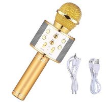 Мікрофон караоке бездротовий з колонкою Bluetooth USB WS-858, ТЕМБР