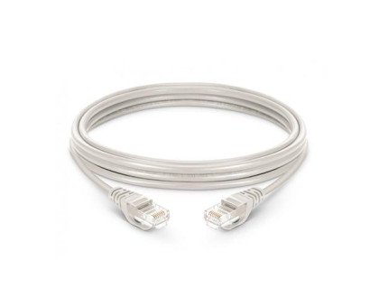 Патч-корд RJ45 2.6м, мережевий кабель UTP CAT5e 8P8C, LAN, білий