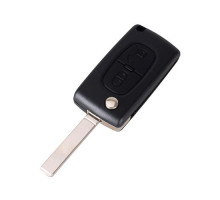 Выкидной ключ, корпус под чип, 2кн DKT0269, Peugeot, ниша CE0536, VA2