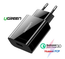USB сетевое зарядное устройство QC3.0, 5/9/12В 18Вт Ugreen CD122