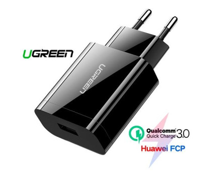 USB сетевое зарядное устройство QC3.0, 5/9/12В 18Вт Ugreen CD122
