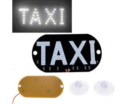 Автомобільне LED табло табличка Таксі TAXI 12В, біле