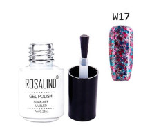 Гель-лак для ногтей маникюра 7мл Rosalind, глиттер, W17 хамелеон