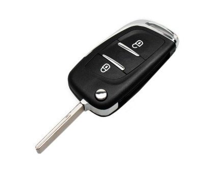 Выкидной ключ, корпус под чип, 2кн, Peugeot, ниша CE0523, HU83, NEW
