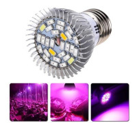 Фитолампа фито лампа для растений, полный спектр E27, 28 LED 8Вт