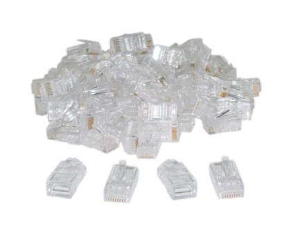 100x Коннектор RJ45 8P8C Cat5, Cat5e, Cat6 RJ-45