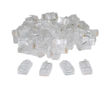 100x Коннектор RJ45 8P8C Cat5, Cat5e, Cat6 RJ-45