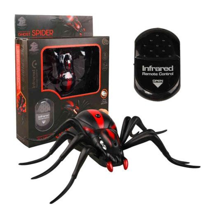 Паук радиоуправляемый красноспинный светящийся Spider