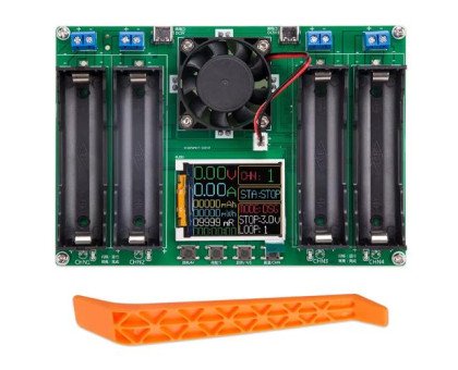 Тестер измеритель емкости сопротивления АКБ 18650 Li-ion с LCD, 4 канала