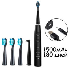 Звуковая электрическая зубная щетка таймер 1500мАч SEAGO SG-575, 5 насадок