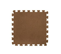 Килимок пазл плюшевий підлоговий 30x30см м’який, 10шт, EVA, коричневий