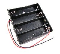 Батарейний відсік для 4x 18650, 14.8В бокс кейс з дротами, Arduino