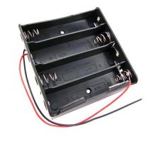 Батарейний відсік для 4x 18650, 14.8В бокс кейс з дротами, Arduino