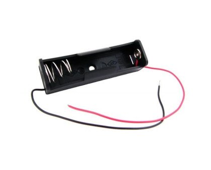 Батарейний відсік для 1x 18650, 3.7В бокс кейс з дротами, Arduino
