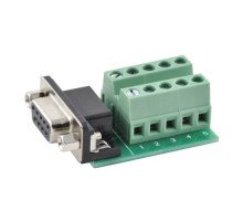 Перехідник RS232 DB9 COM-порт вилка мама - клемники 9pin